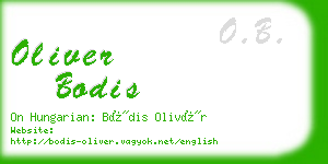 oliver bodis business card